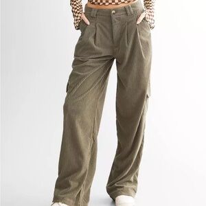 Bailey Rose Corduroy Cargo Wide Leg Pant